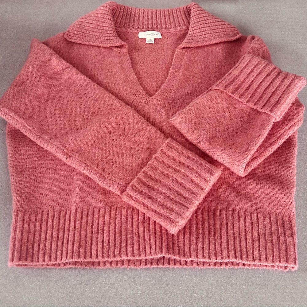 Treasure & Bond Apricot Cropped Sweater, Size M. Excellent Pre-owned Condition - Picture 5 of 5
